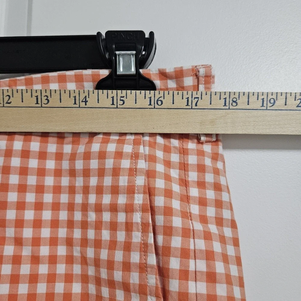 Polo Ralph Lauren Shorts Mens 36 Orange Suffield Gingham Check Cotton Preppy